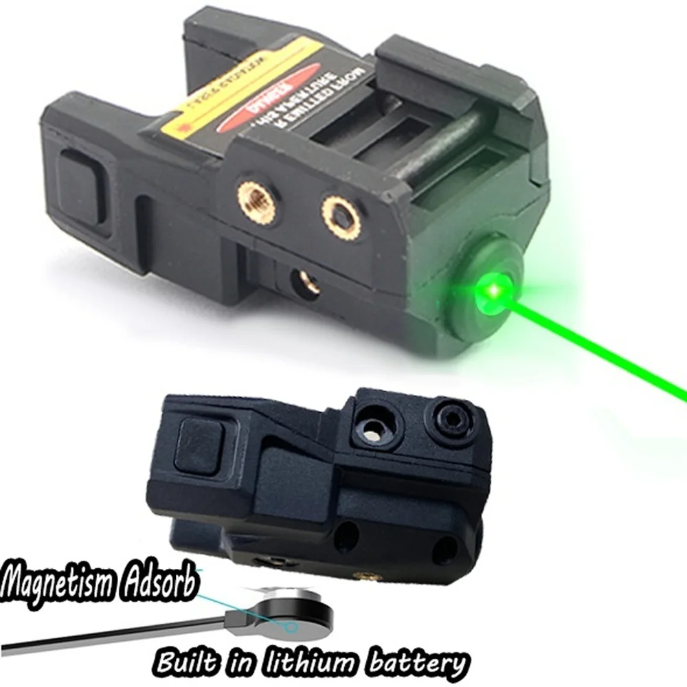 

New Magnetic charging green dot laser 20mm Picatinny Rail for Taurus ，CZ75 ，Glock17-45 ，S&W，Sig sauer