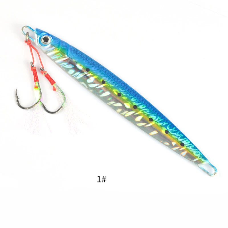 3D Metall Jig 60g 80g 100g 120g 150g 200g Meer biomimetische Fisch Eisen Platte Köder Wobbler Angeln Locken Künstliche Ozean Boot Angeln