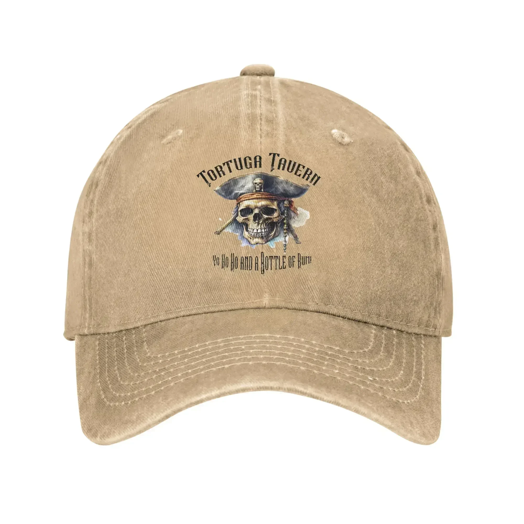 Pirates Of The Caribbean Skull And Swords Baseball Cap Distressed Washed Movie Headwear Unisex Outdoor Workouts Adjustable Hat