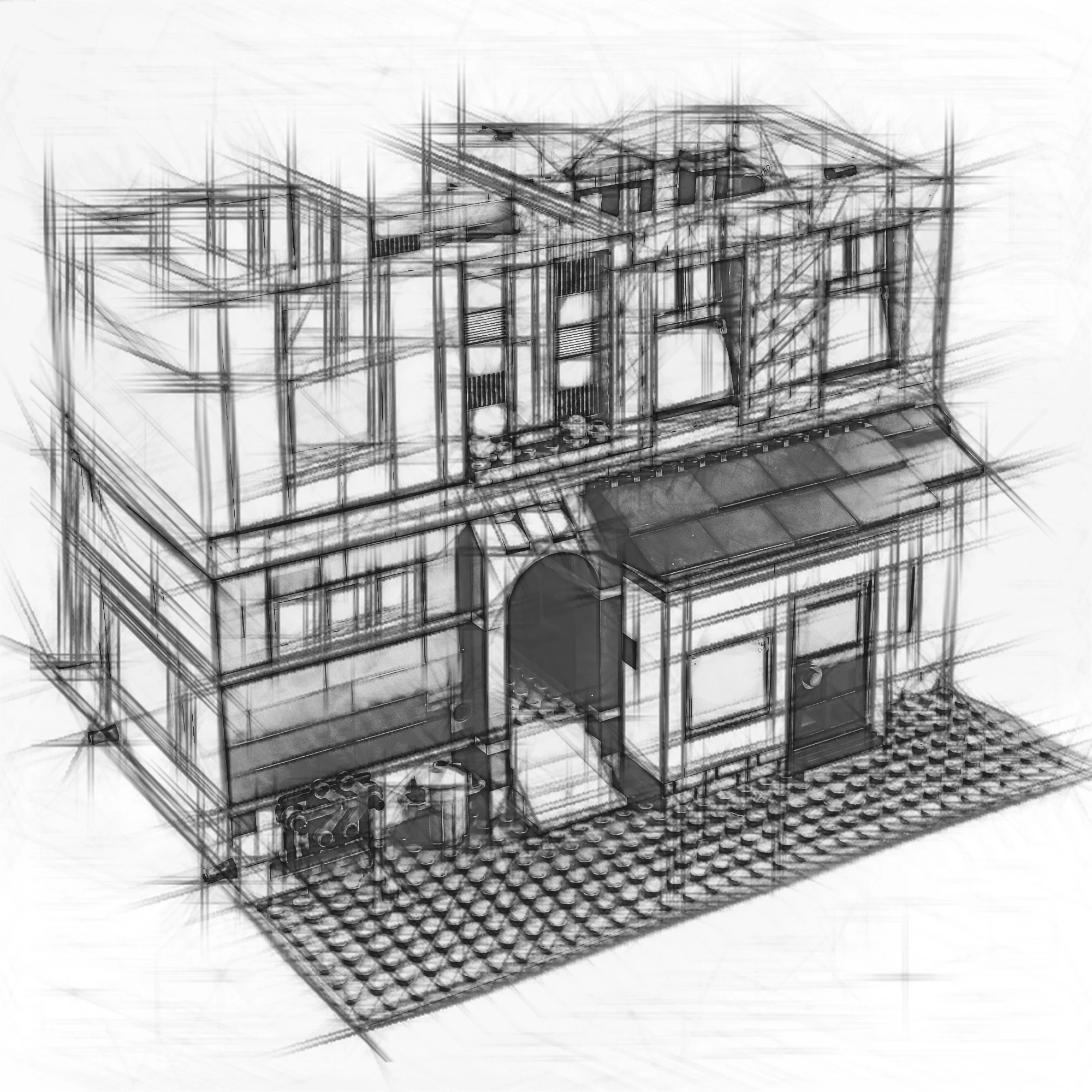 House Model Classic Street View Architecture Toys Detective Agency Building Blocks High Quality Bricks 10246 Christmas Gifts