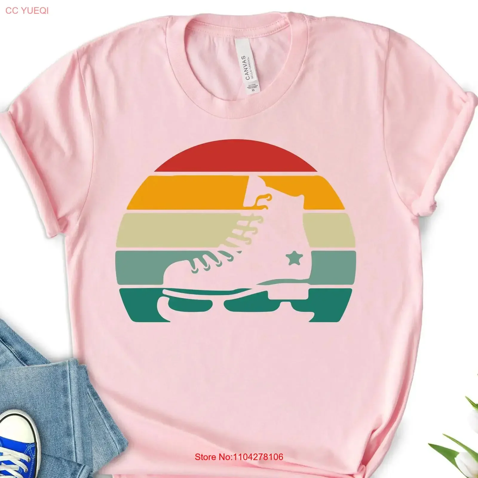 Ice Skates T Shirt Skater Figure Skate Dancer Skating Lover vintage Washed homme Soft Top For Everyday Wear fashion Slightly