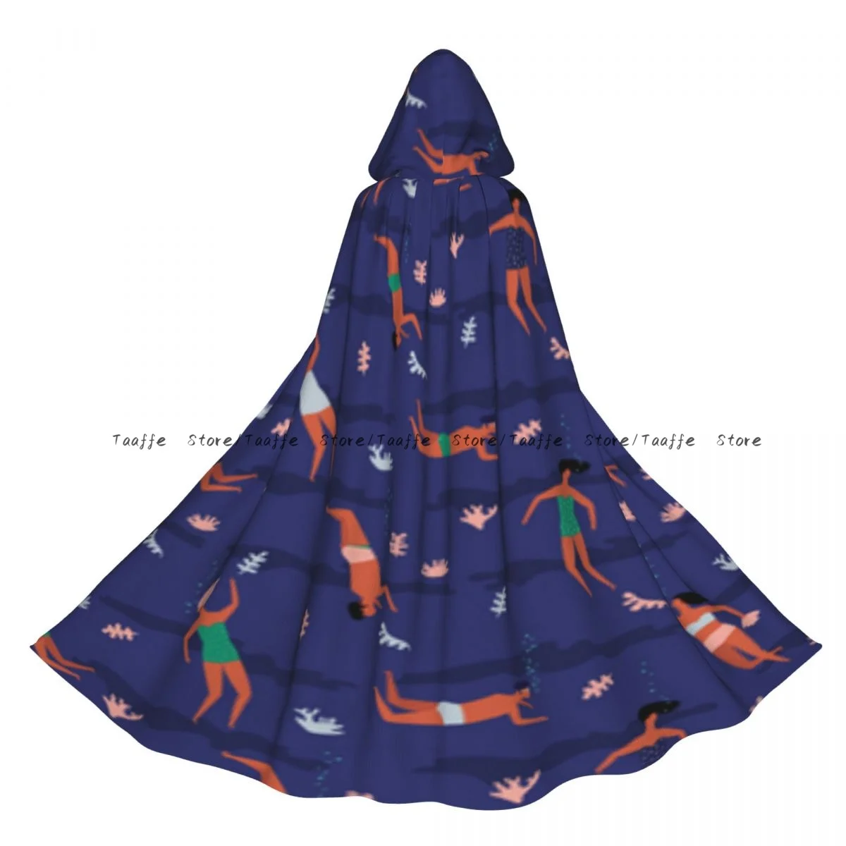 

Средневековый плащ для косплея, пальто с капюшоном, забавные человеческие персонажи, плавание в море, подводная накидка, длинный плащ, плащ волшебника