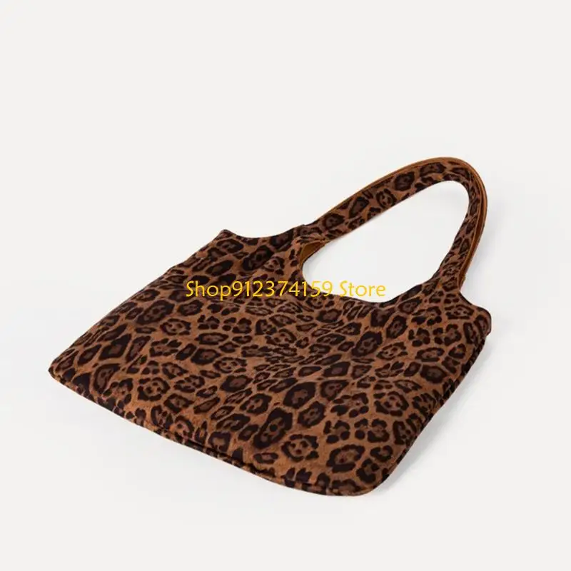 

G5AE Modern Leopard Pattern Large Capacity Shoulder Bag for Fashionistas Handbag