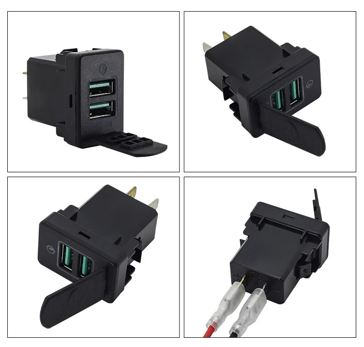 Dual USB Socket QC3.0 Quick Charge Adapter Car Charger Phone Charging  For Honda Accord CR-V Civic Pilot Insight For Acura MDX