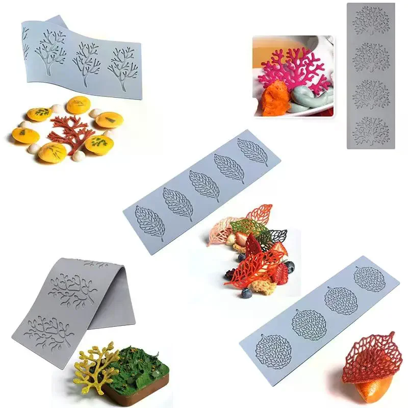 Decorative Lace Mat Sugar Craft Fondant Cake Molds Leaf Shape Silicone Fondant Molds Chocolate Mold For Sugar Craft /Gum Paste