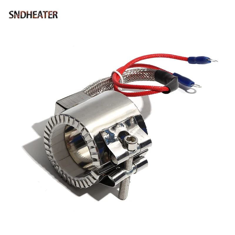 SNDHEATER Stainess Steel Ceramic Mica Band Heating Element 110V/220V 42x50/60/70mm Industrial Hot Resistance Coil 300W 350W 400W