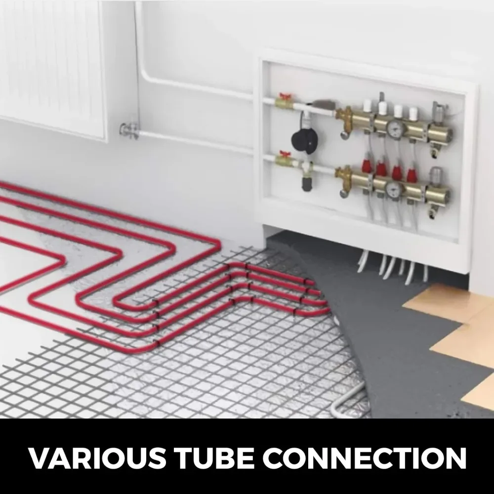 Garden 3/4 Inch PEX-B Oxygen Barrier EVOH Radiant Floor Heating Pipe Red 500Ft Hydronic Heat System Tubing Patio