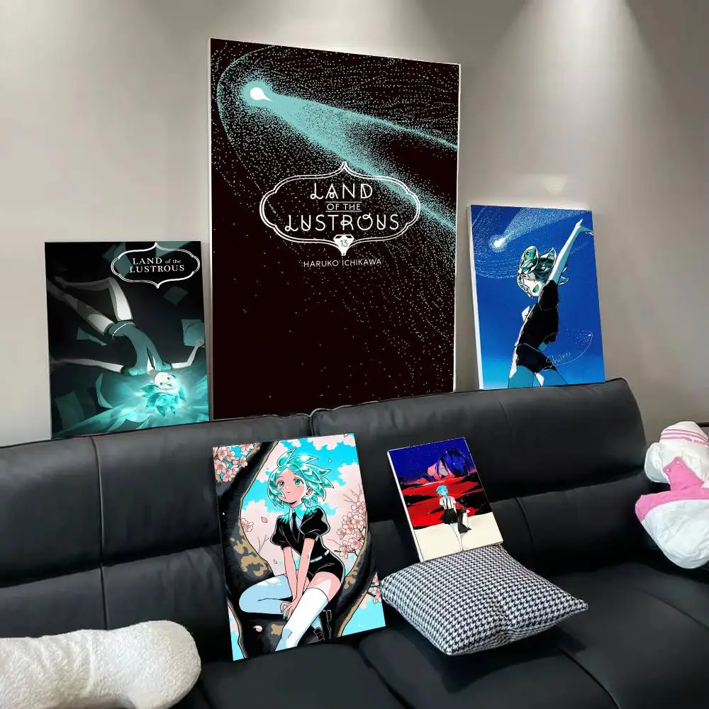 Anime L-Land of the Lustrous Poster Modern  Wall Art Aesthetic Minimalist Bedroom Decor Cafe Home Gift