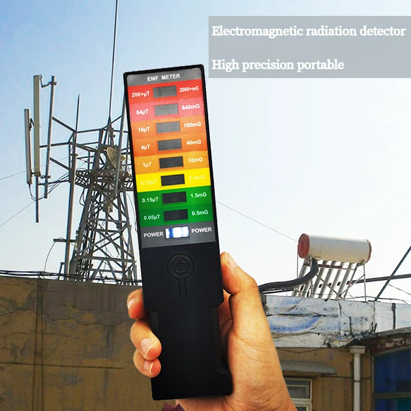 Najnowsze pole elektromagnetyczne EMF miernik gaussa detektor dozymetru promieniowania przenośne Monitor zewnętrzny magnetyczne EMF 8 miernik gaussa