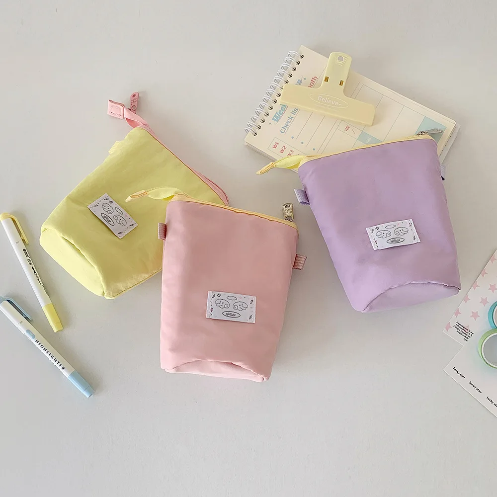 الكورية أسلوب بسيط مقلمة عمودية طالب القرطاسية حقيبة التخزين المدرسة المحمولة سعة كبيرة القلم حالة سطح المكتب القلم حقيبة