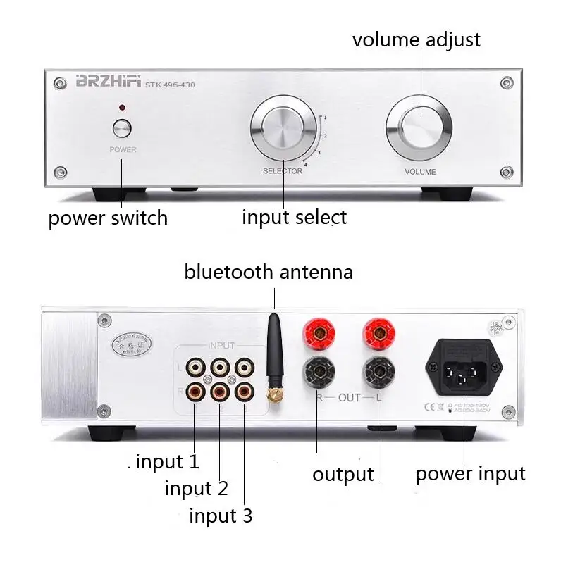 AMPLIFICADOR DE POTENCIA DE audio estéreo, hifi, PA-49, 180W + 180W, Sanyo, con circuito de preamplificador Accuphase, bluetooth