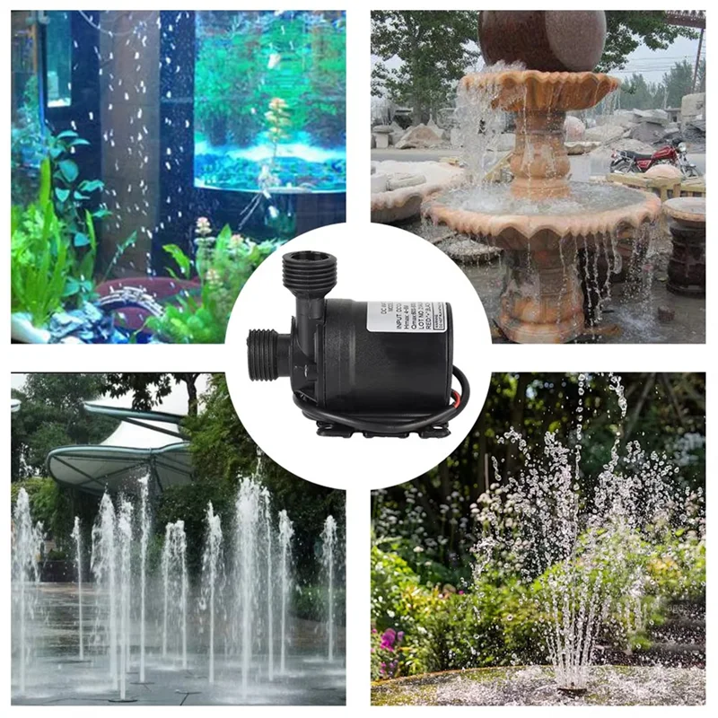 A15Q-Mini Submersible Water Pump 12V DC Brushless Motor Ultra-Quiet 800L/H 5M Portable For Garden Cooling Systems