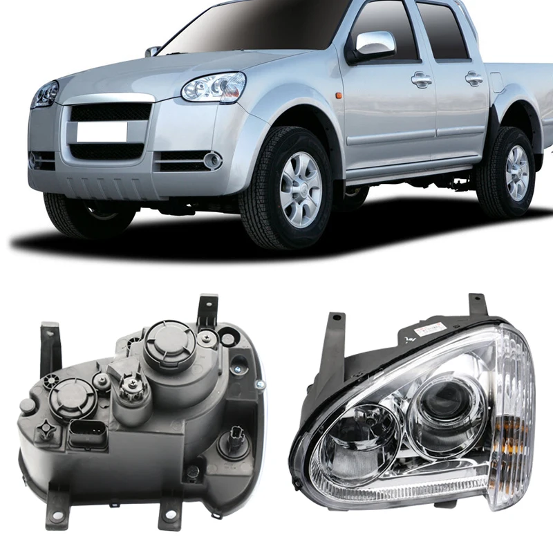 

For Great Wall Wingle 3 2006 2007 2008-2011 Car Manual / Electric Headlamp Front Bumper Light Daytime Running Light Turn Signal