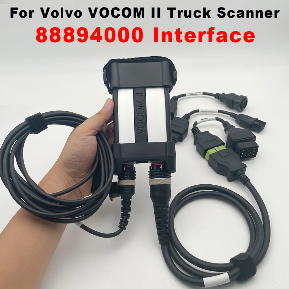 for 88894000 VOCOM II Heavy Duty Truck Diagnostic Tool for Vocom2 VOCOM 2 diagnostic tool for Volvo/Renault/UD/Mack 5 PCS Cables