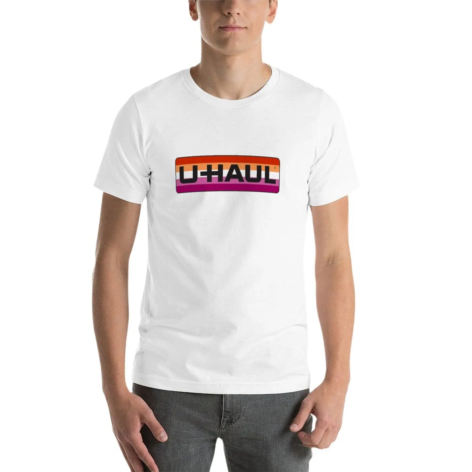 New Lesbian U-Haul - Sunset Flag T-Shirt anime blank t shirts funny t shirts oversized t shirt men