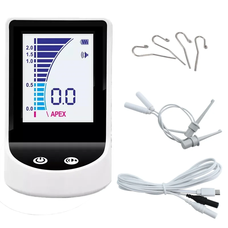 

Digital Dental Apex Locator 2.4 inch LCD Screen With Files Holder Hook Accurate Root Canal Measurement Machine