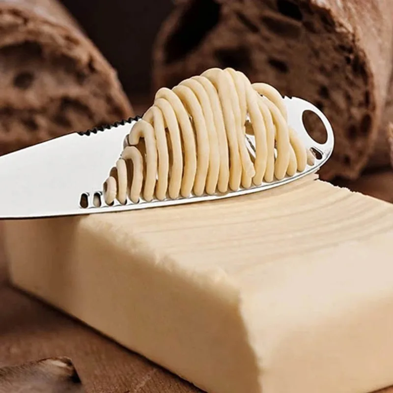 Buttermesser Löcher Käse Dessertmesser Edelstahl Marmelade Messer Besteck Toast Wischen Creme Brot Käse Cutter Küchenwerkzeuge