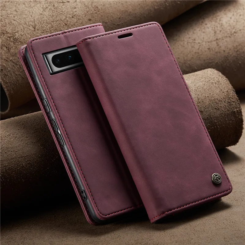 CaseMe Hoge Kwaliteit Retro Magnetische Flip Lederen Hoes voor Google Pixel 10A 9 Pro XL 7 6 Pro Wallet Cover Pixel 8A 9a Telefoonhoesje