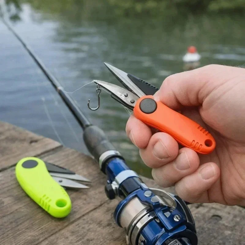 1/2/4pcs Stainless Steel Folding Scissors Multifunction Tool Durable Construction Fishing Line Cutter Rust Proof Foldable Design