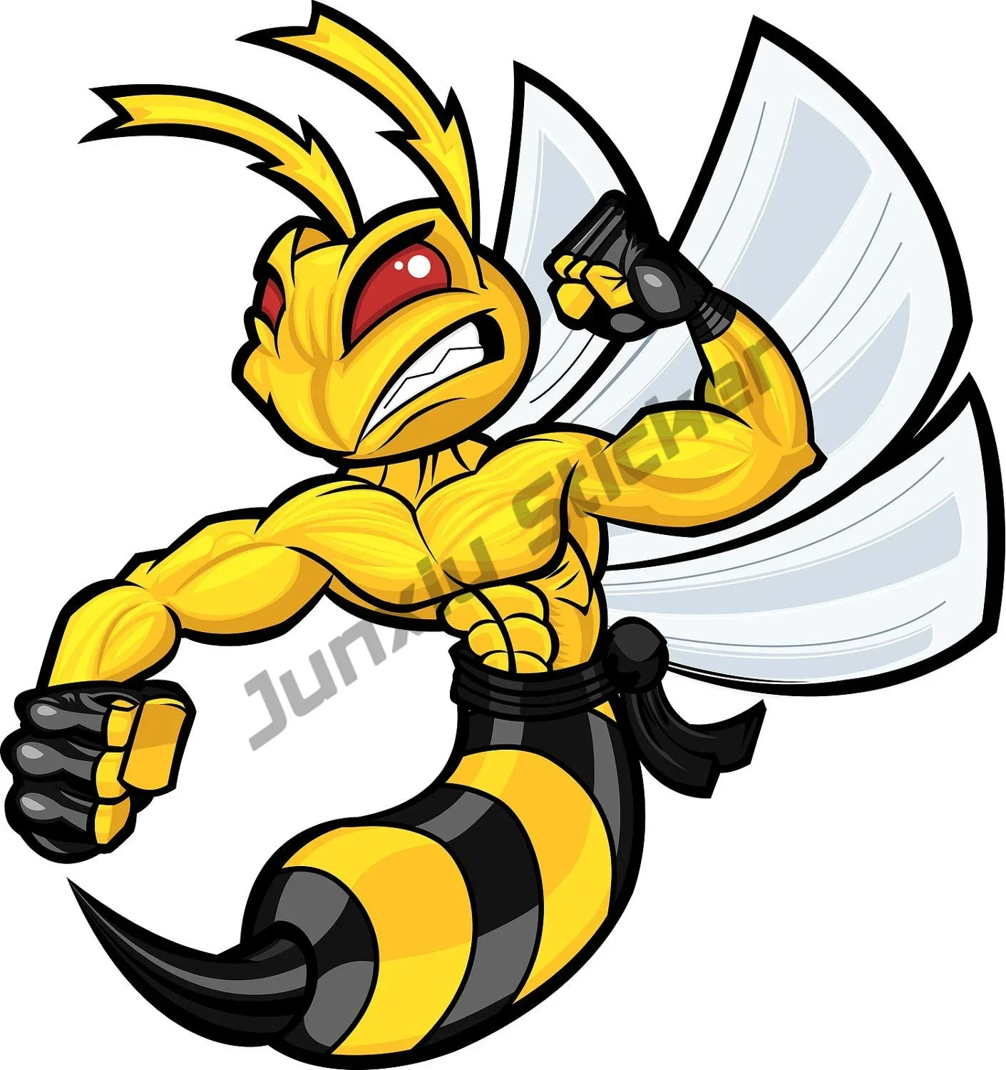 Lovely Angry Hornets Horrible Bee Car Sticker and Decals Cover Scratches for Bumper Window Laptop Waterproof Car Decals KK13cm