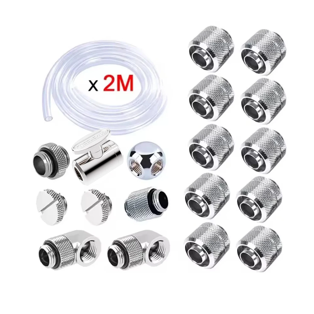 FREEZEMOD PC Water Cooling Hose Fitting Kit G1/4'' Soft Tube Accessories Quick Twist For 9.5*12.7/10*13/10X16mm Hose