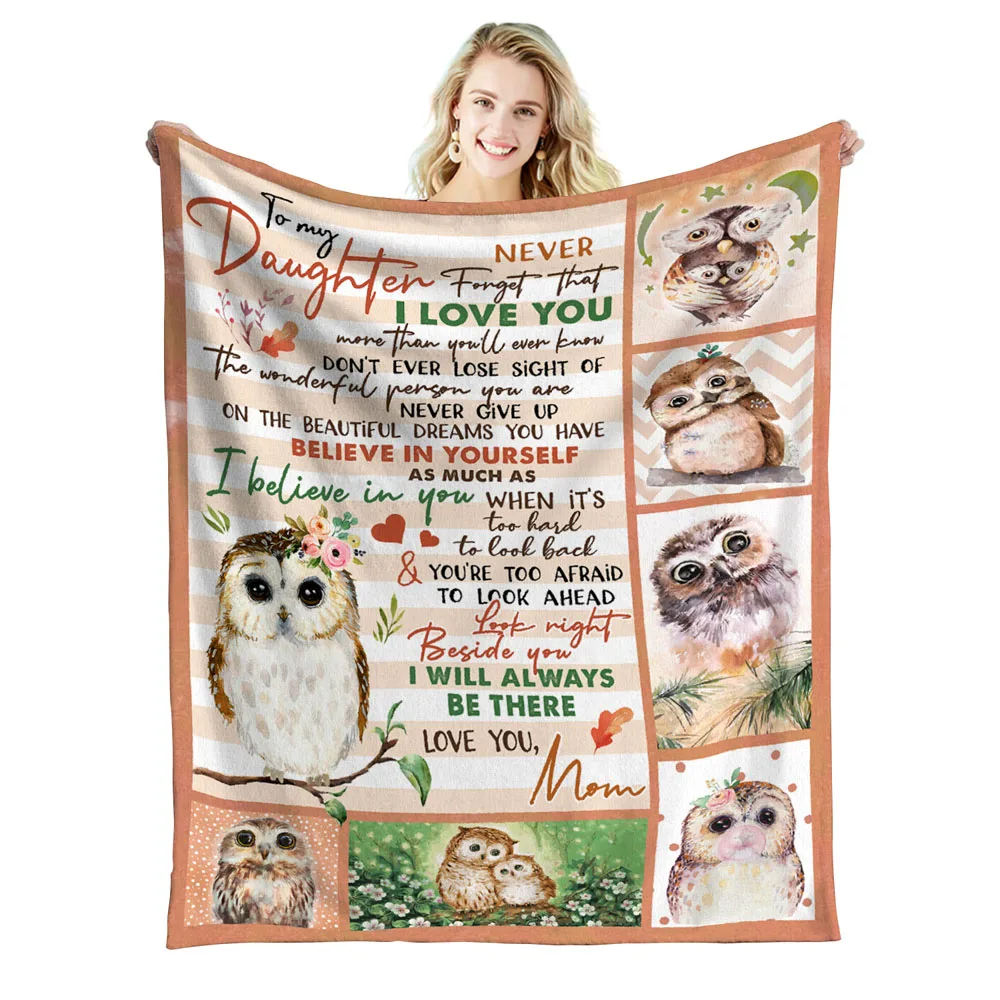 

to My Daughter Blanket from Mom Daughter Birthday Christmas Idea Blanket Gifts Mom to Daughter Super Soft Cozy Flannel Throw