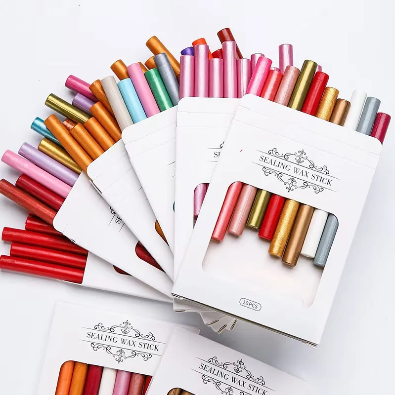 10 قطعة/صندوق ختم الشمع العصي ل بندقية الغراء 1 سنتيمتر * 13.9 سنتيمتر مختلط الشمع مجموعة ختم ملصق صنع أداة ملحق سجل القصاصات هواية DIY بها بنفسك