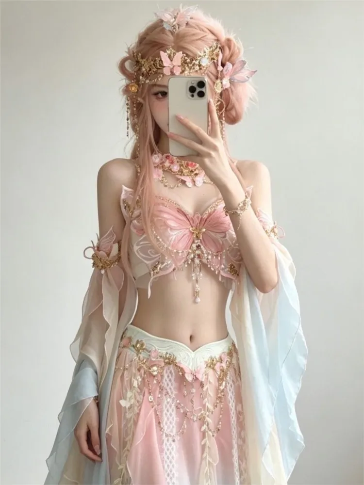 Hanfu Western Regions Exotic Heavy Industry Embroidery chest-length gradient clothing