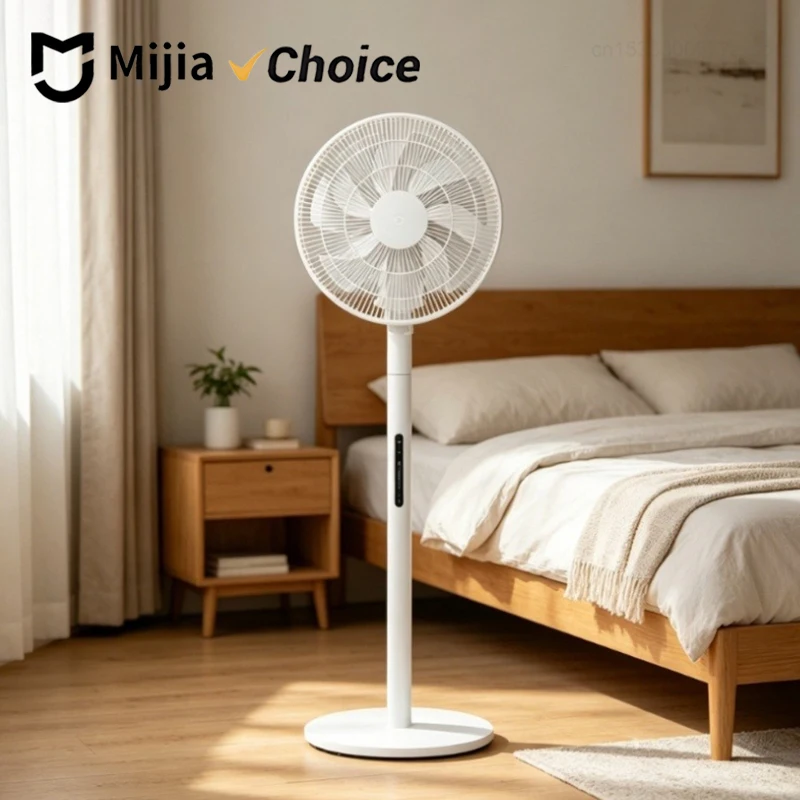 MIJIA DC Inverter Floor Fan Pro，Supports Type-C Mobile Power Supply，Retractable Home Floor Fan，Compatible with MI HOME App