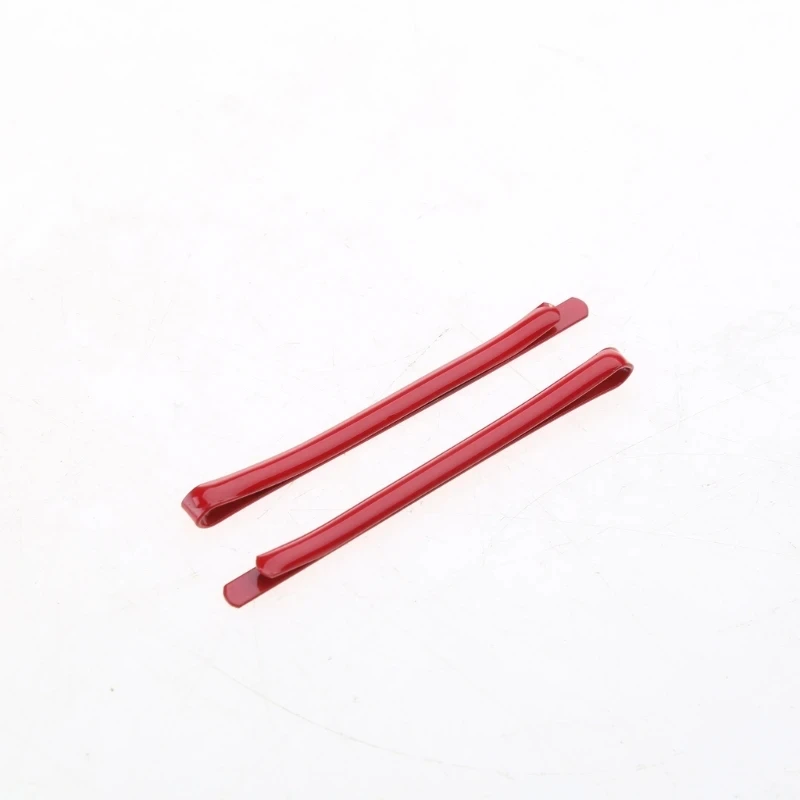 5pcs/set Red Hair Clip Bobby Pins BAngs Clips Flat Style Headwear For Girl Women Non Slip Hair Styling PartySlip Hair Styling Pa