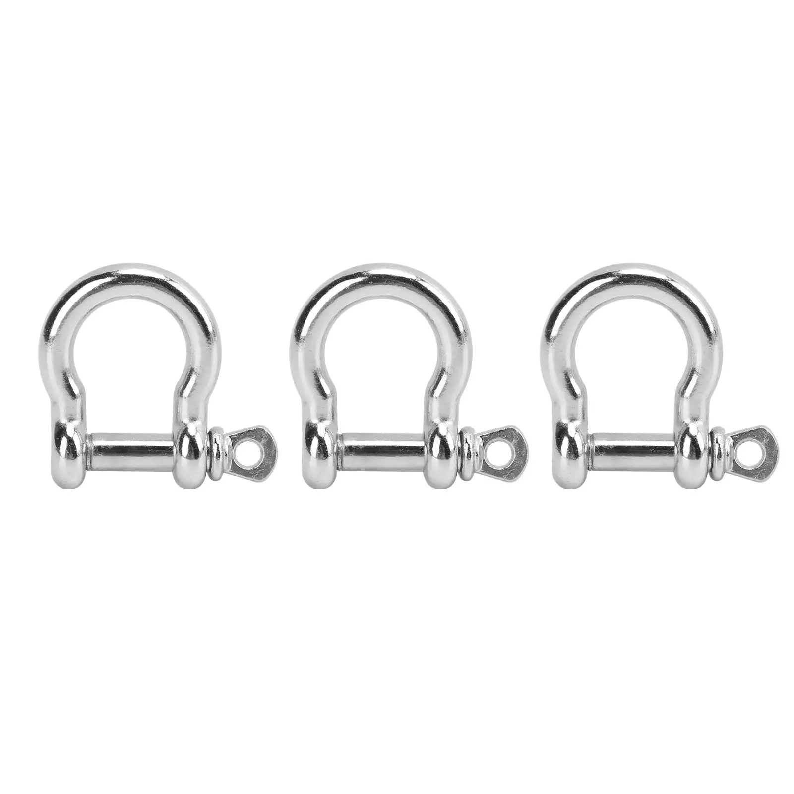 Bright Zinc Alloy D Ring Shackle for paracord Bracelet - Portable Lightweight and Strong Universal Bow Shape Accessory