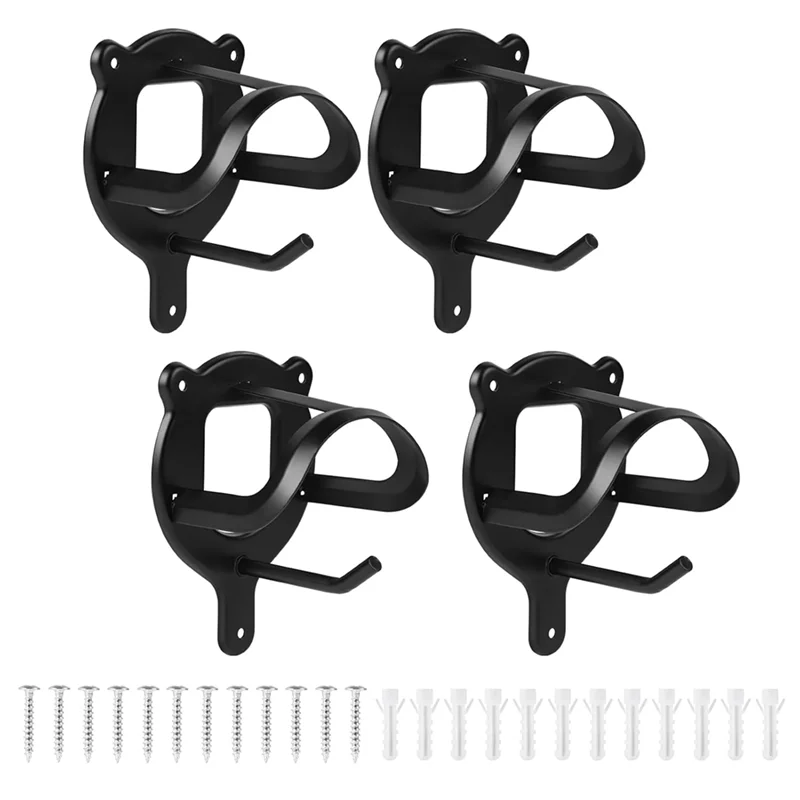 B23B 4 Uds. Ganchos de freno de Metal para estante de brida de caballo con tubos y tornillos suministros de granero de caballos montados en la pared
