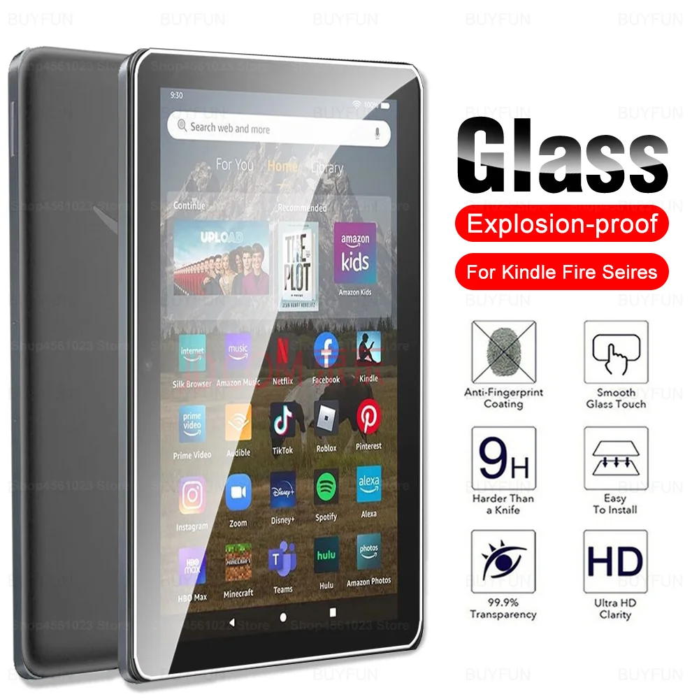 

Tempered Glass For Kindle Fire HD8 Plus 8inch HD 8 2022 Screen Protector For Kindle Fire 7 inch HD8Plus Tablet Protective Film