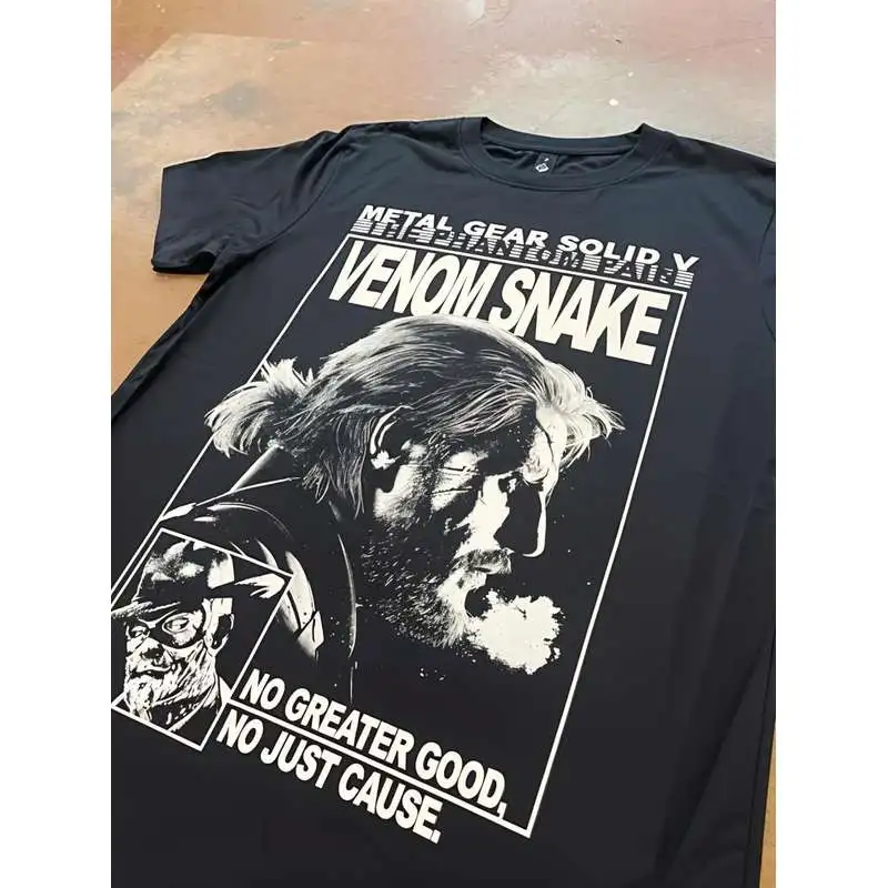 Phantom Pain Metal Gear Solid Snake Graphic T-shirt Stealth Foxhound Tee Classic Unisex Gamer Apparel Kojima Fan Gift Tops