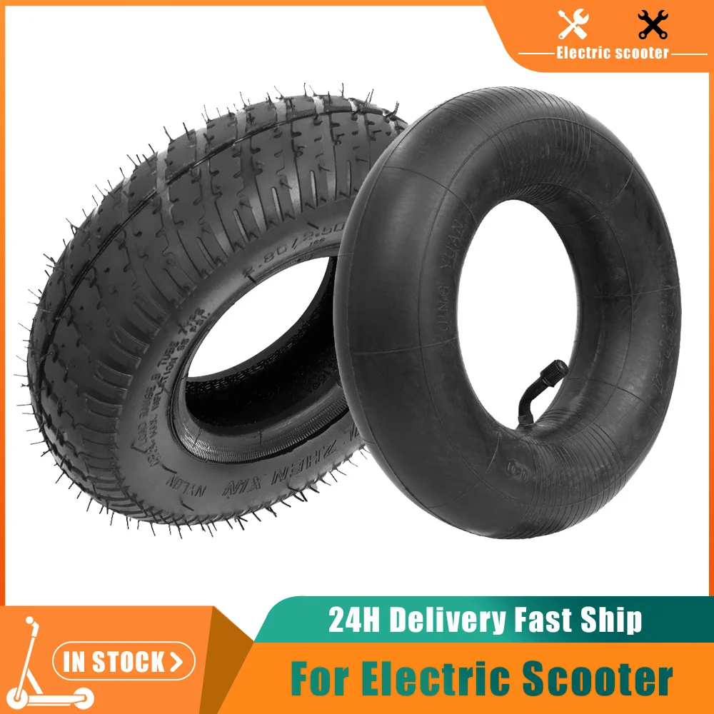 2.80/2.50-4 Off-road Tire Outer Tyre Inner Tube for Gas /Electric Scooter ATV Elderly Mobility Scooter Wheelchair 9 Inch Tires