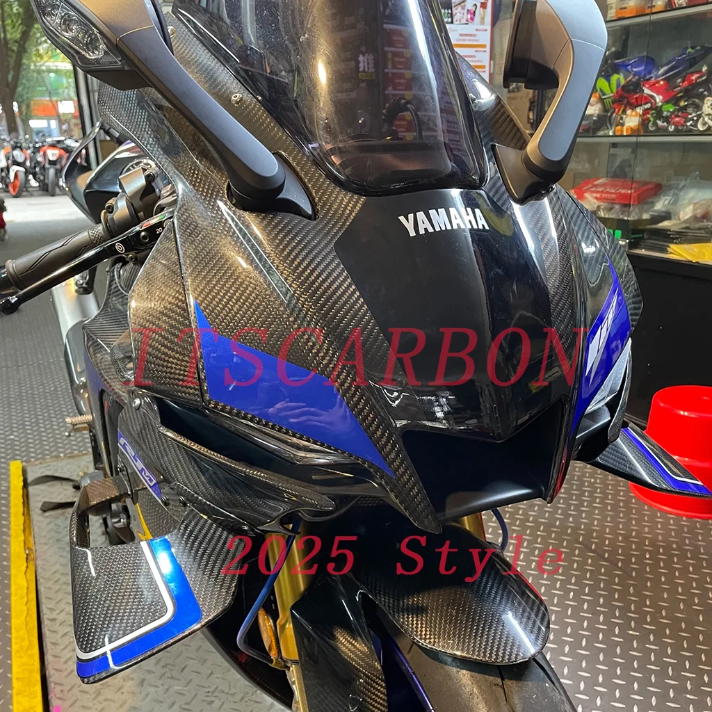 For YAMAHA YZF-R1 R1 R1M 2020 2021 2022 2023 2024 2025 Carbon Fiber Accessories Winglets Parts Fairing Fenders Panels Cover Kits