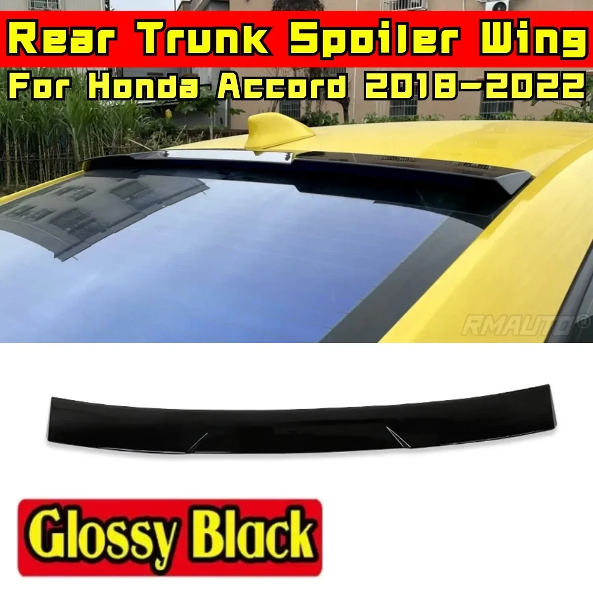 

Car Rear Roof Spoiler Exterior Part ABS Plastic Car Rear Spoiler Wing For Honda Accord 10th Generation 2018-2022 Car Accessories