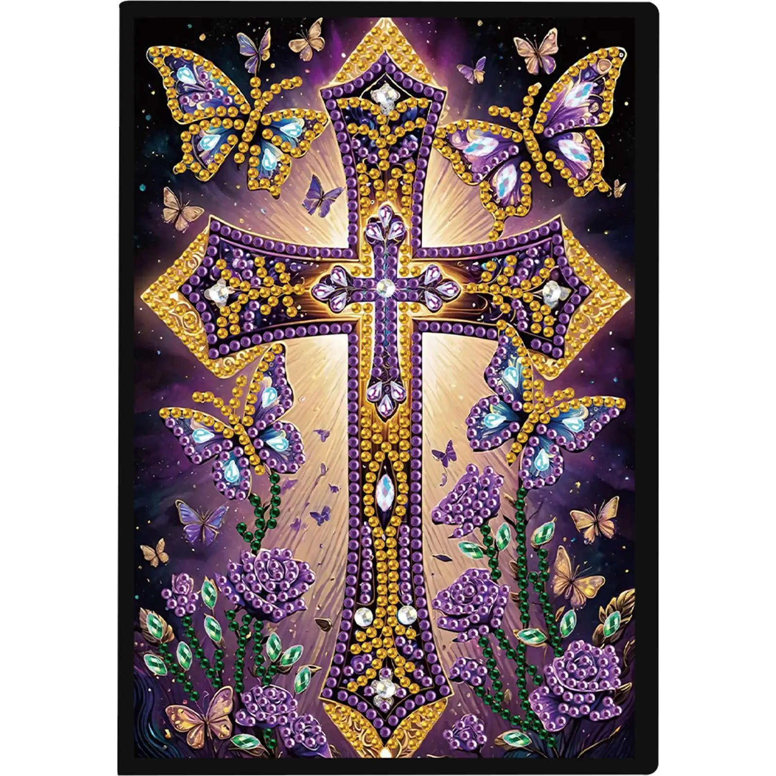 

Набор блокнотов для художественной живописи формата А5 со стразами и крестиком для подарка