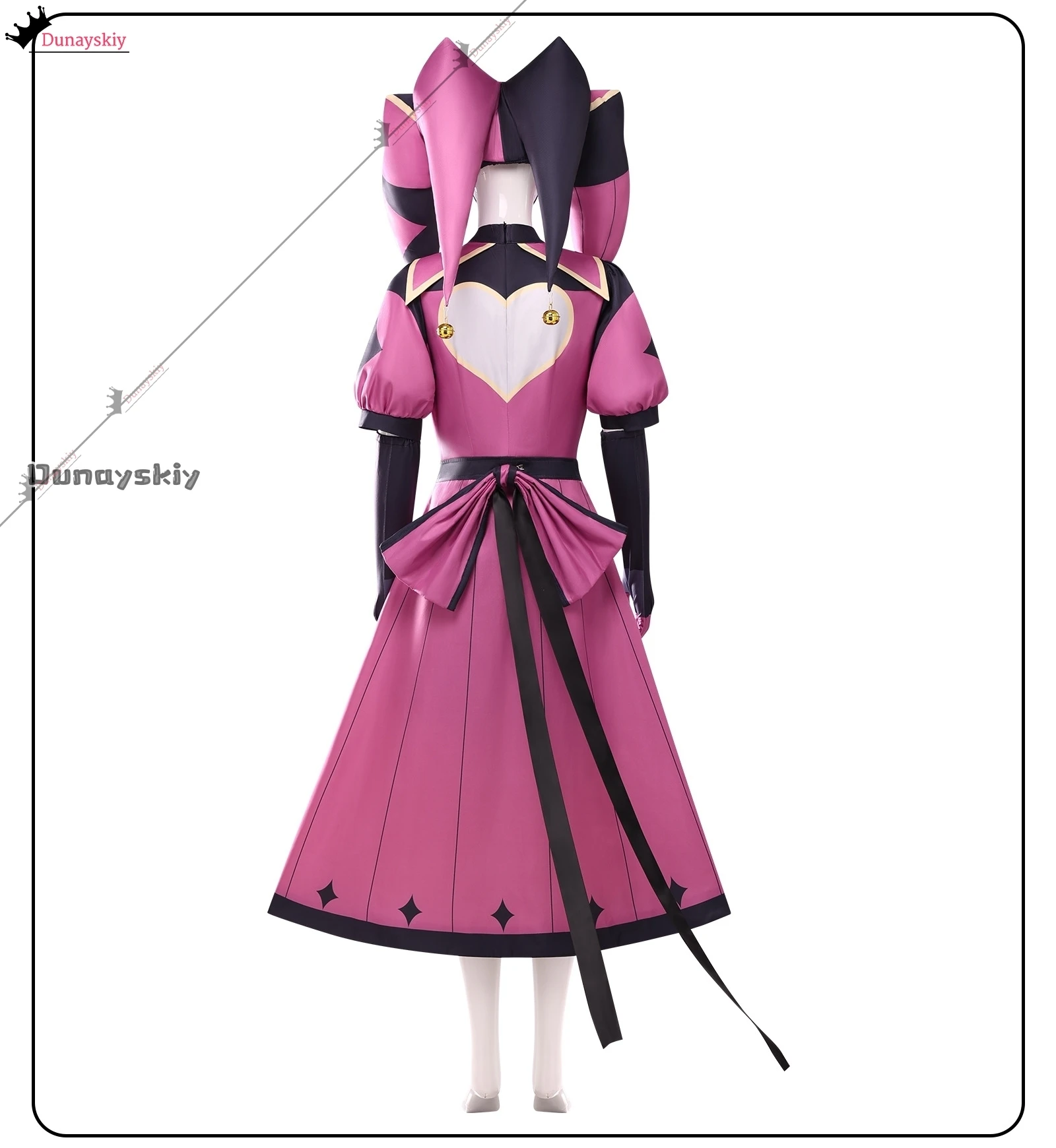 Cosplay Roo Tfc The Freak Circus Columbina Costume The Angel Pink Clown Outfit Unisex Outfit Halloween Theme Party Dress Up view 4