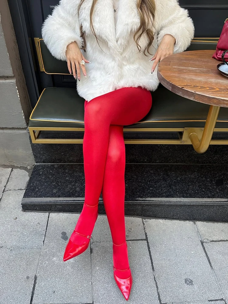 30D Dünne Nylon Strumpfhosen Frauen Samt Hohe Elastische Sexy Durchsichtig Strumpf Dessous Ins Heiße Femme Grundlegende Strumpfhosen y2k Stil