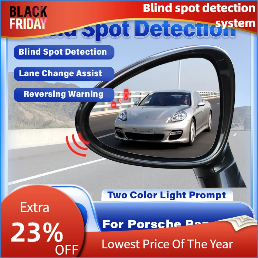 For Porsche Panamera 2010-2015 Mirror Blind Spot Monitoring System BSD BSA BSM 77GHz Automotive Blind Spot Sensor