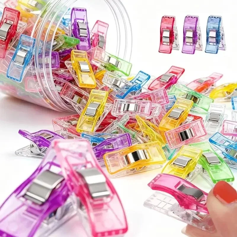 Plastic Sewing Fabric Clips, Quilting Positioning Clamps for Binding Edges, Dressmaking, Patchwork and Garment Craft Projects