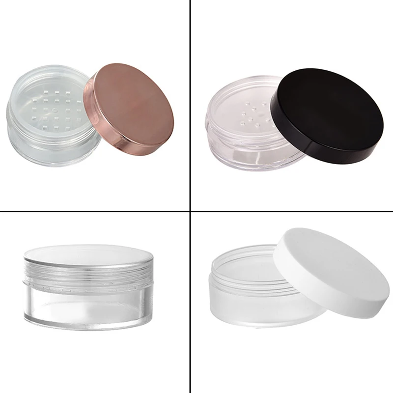 30G/50G Plastic Losse Poederpot Met Zeefje Lege Cosmetische Containerdop Make-Up Compacte Draagbare Losse Poederdoos