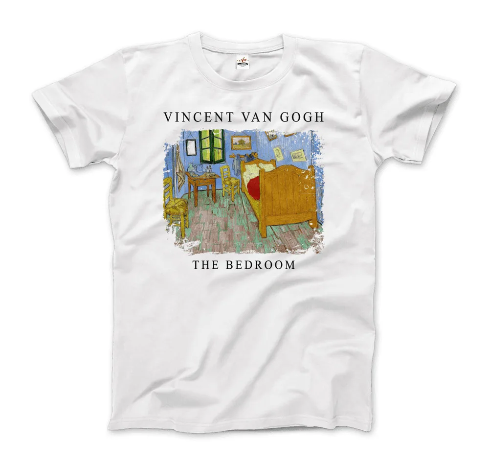 Vincent Van Gogh - The Bedroom, 1889  Tees Cotton Luxury brand vintage oversized