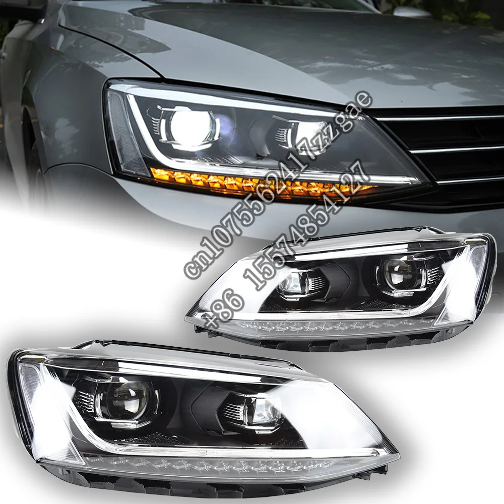 

Car Lights for VW Jetta Headlight Projector Lens 2011-2019 MK6 Dynamic Signal Head Lamp LED Headlights Drl Automotive Accessory