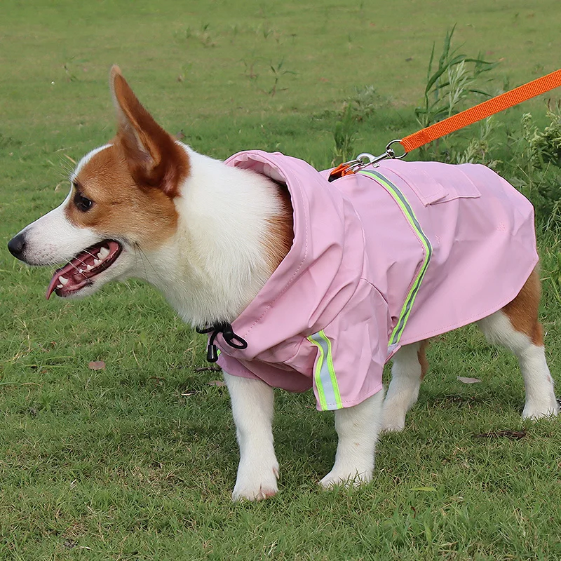 

All-Season 2022/10 PU Waterproof Reflective All-Siez dog customized Raincoat Dog Clothes