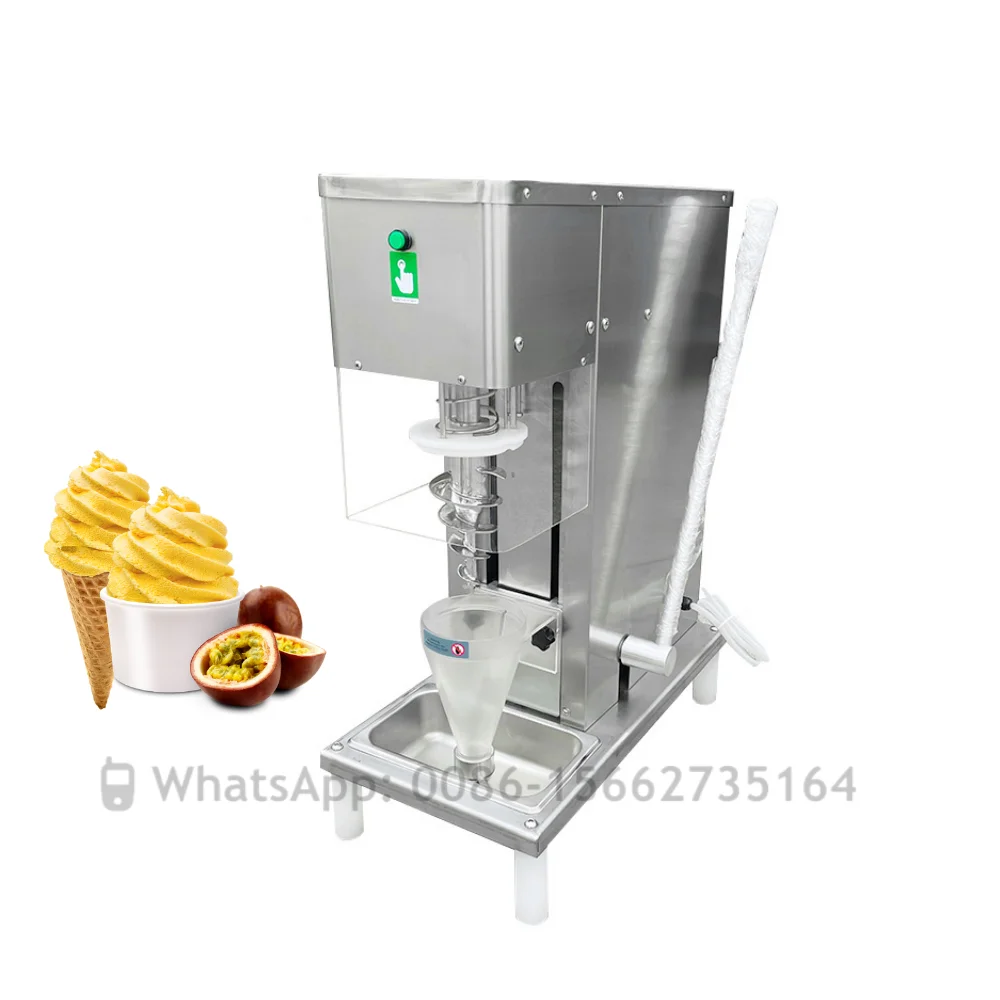 110V 220V Stainless Steel Swirl Drill Yogurt Real Fruits Ice Cream Blender Mixer Frozen Fruit Swirl Drill Ice Cream Machine