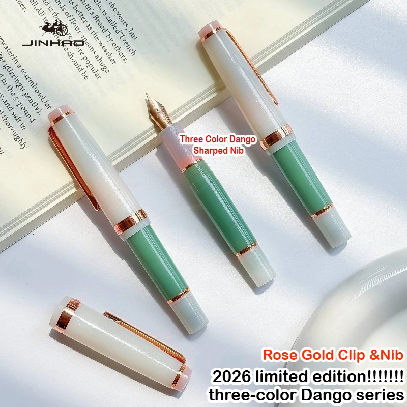 Limited Edition Color Three Color Dango JINHAO 82 MINI Rose Gold Clip & Nib Fountain Pen School Office Supplies Stationery