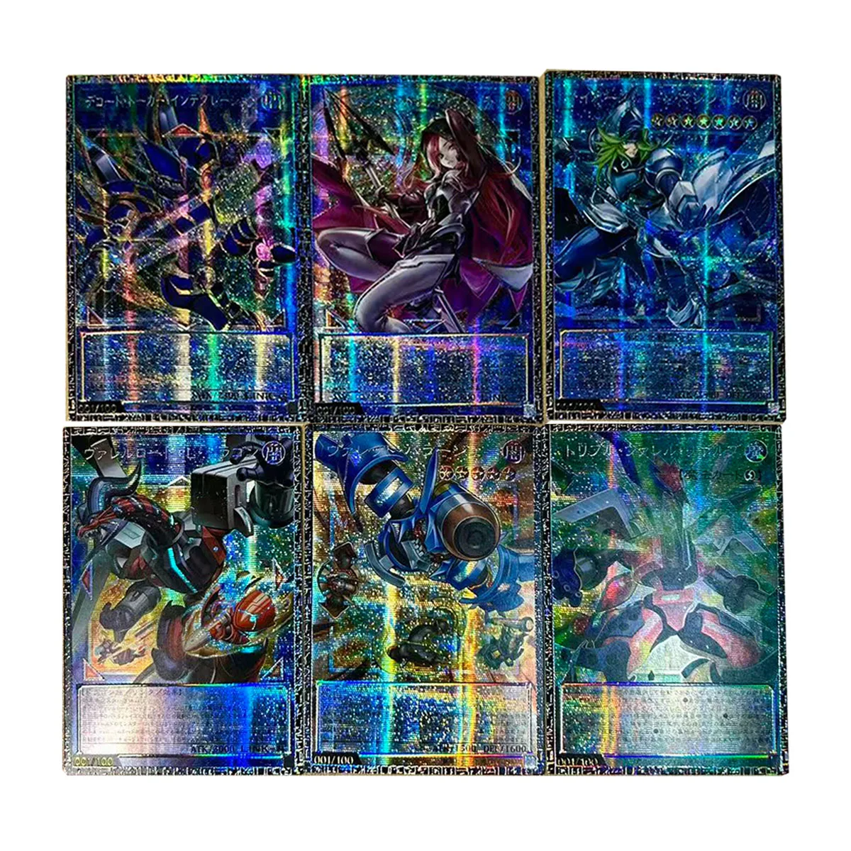 6Pcs/set Diy Self Made Yu-Gi-Oh! Gmr Chronicle Magician Collection Card Gauze Flash Spirit of The Six Samurai Anime Card Gift