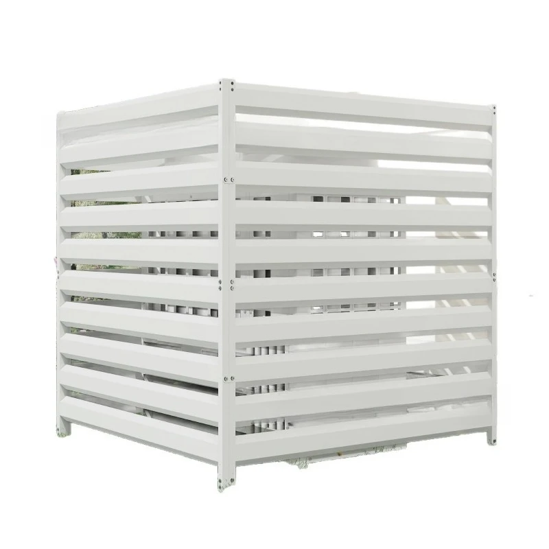 Rustproof Metal Privacy Screen Fence Outdoor Courtyard Pool Shield Air Conditioner Unit Protective Enclosure Landscape Barrier